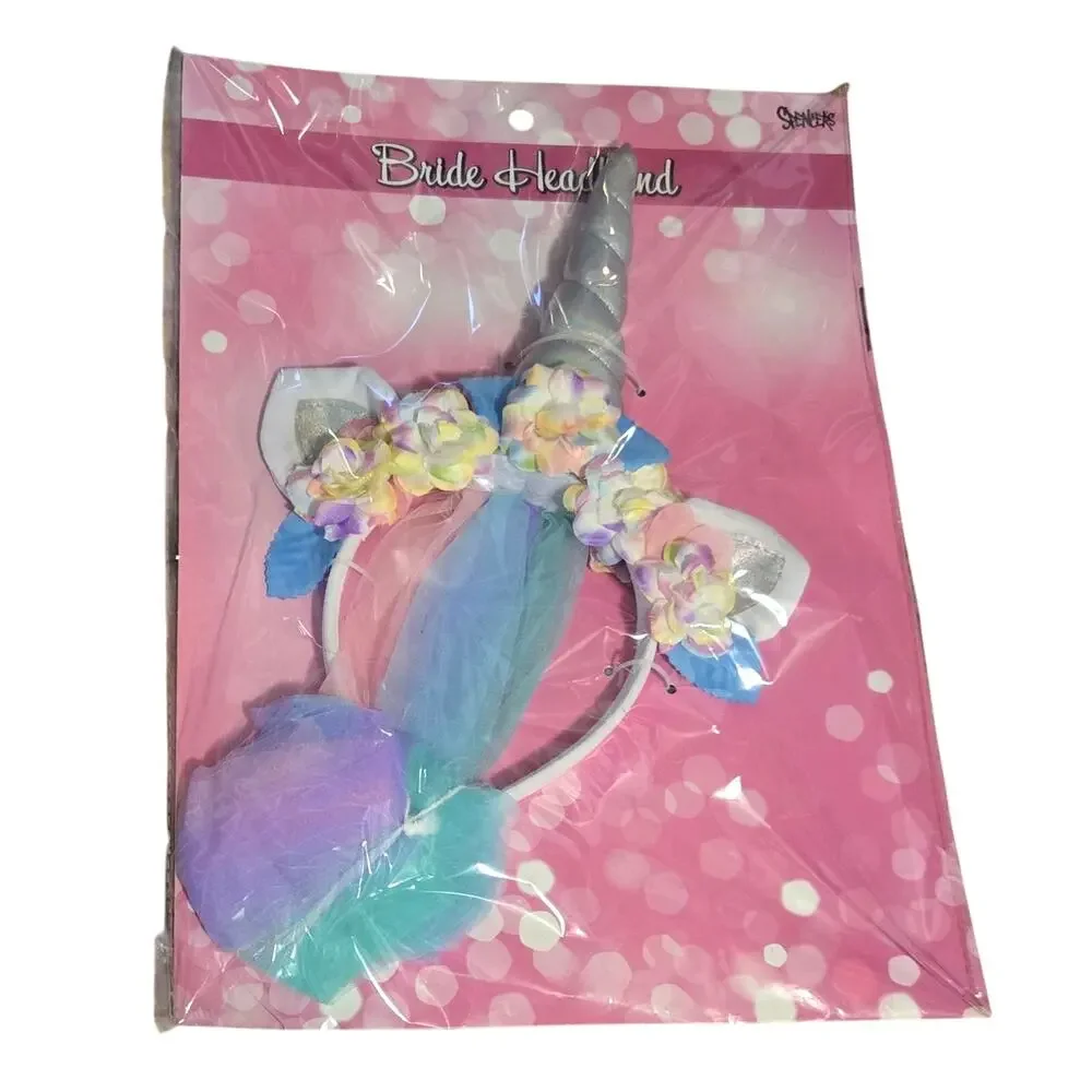 Unicorn Floral Crown Headband Cosplay Costume Bridal Dress Up Adults or Kids NEW